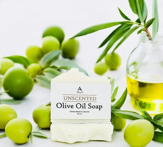 Arsai Unscented Pure Olive Oil Bar Soap - 100% Natural